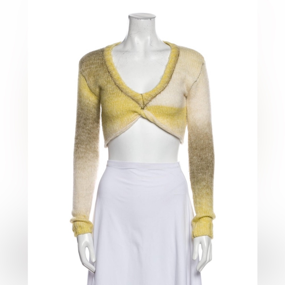 For Love And Lemons Yellow and Brown Sweater XXS